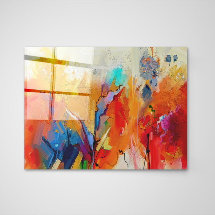 Wallity Cuadro decorativo de vidrio templado Multicolor 70 x 100 cm